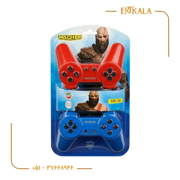دسته بازی دوبل ساده رنگی MR-56 برند Macher