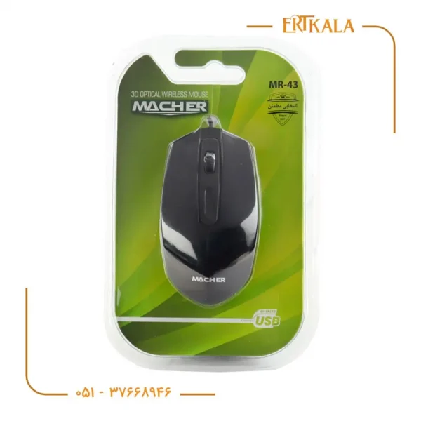 موس سیم دار MR 43 برند Macher