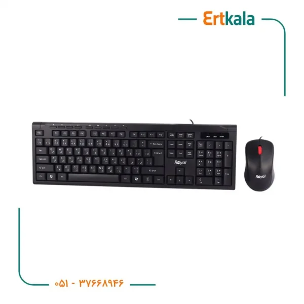 کیبورد و موس سیم دار R_km720 برند Royal