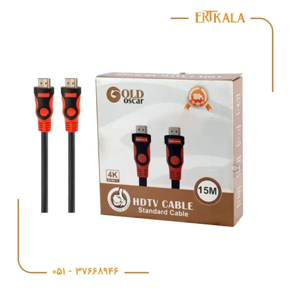 کابل 15 متری Hdmi مدل 1 19 4k نارنجی برند oscar