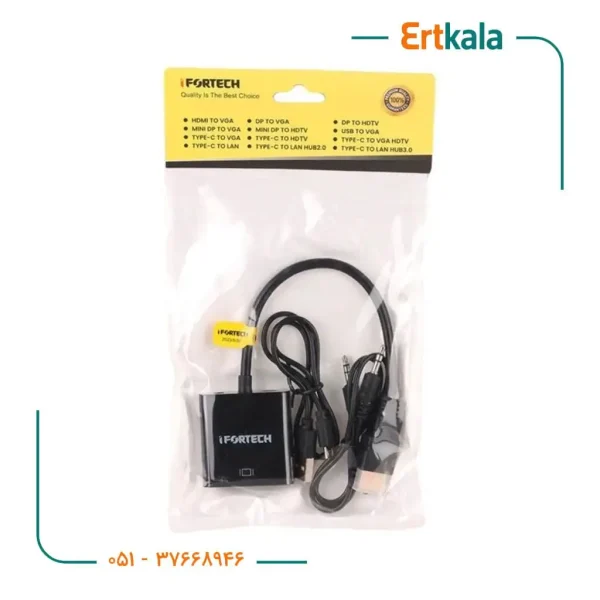 تبدیل Hdmi To Vga مدل Ps4 با کابل صدا برند Ifortech